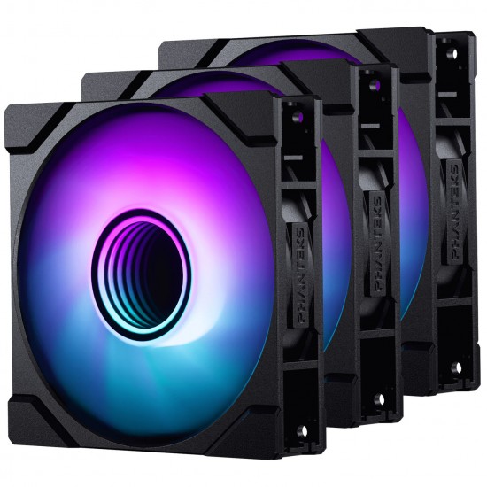 PHANTEKS M25 Gen2 PWM D-RGB Fan 3-Pack - Reverse Blade, 140mm, Black PHANTEKS M25 Gen2 PWM D-RGB Fan 3-Pack - Reverse Blade, 140mm, Black