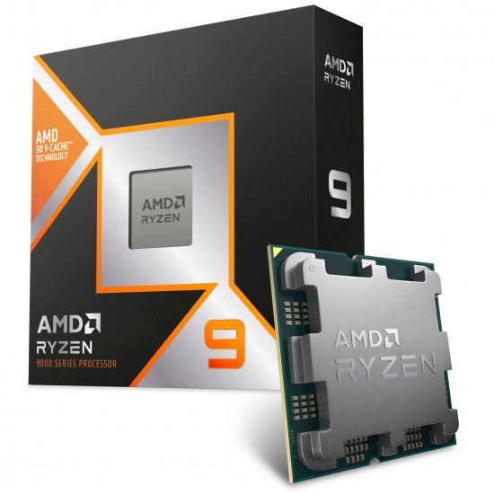 AMD Ryzen 9 9950X3D CPU, 16 cores, 5.7 GHz, Socket AM5 (Granite Ridge) - Boxed (Kutu Ürün) - Fansız