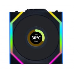 Lian Li UNI FAN SL Wireless LCD Fan - ARGB, PWM - 120mm - Siyah Renk - Reverse Blade