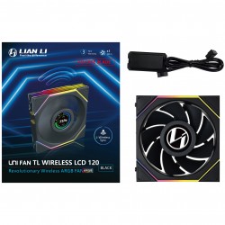 Lian Li UNI FAN TL Wireless LCD Fan - ARGB, PWM - 120mm - Siyah Renk - Reverse Blade