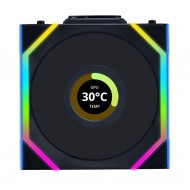 Lian Li UNI FAN SL Wireless LCD Fan - ARGB, PWM - 120mm - Siyah Renk