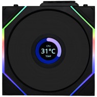 Lian Li UNI FAN TL Wireless LCD Fan - ARGB, PWM - 120mm - Siyah Renk - Reverse Blade