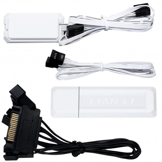 Lian Li UNI FAN TL Wireless LCD Fan - ARGB, PWM - 120mm - Beyaz Renk - Kontrolcü Dahil 3'lü Set - Reverse Blade