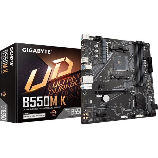 B550M K - Gigabyte Anakart - AM4 64GB DDR4 2xM.2 4x SATA 6Gb/s 1x HDMI ATX Support for DDR4 4733(O.C.) B550M K - Gigabyte Anakart - AM4 64GB DDR4 2xM.2 4x SATA 6Gb/s 1x HDMI ATX Support for DDR4 4733(O.C.)