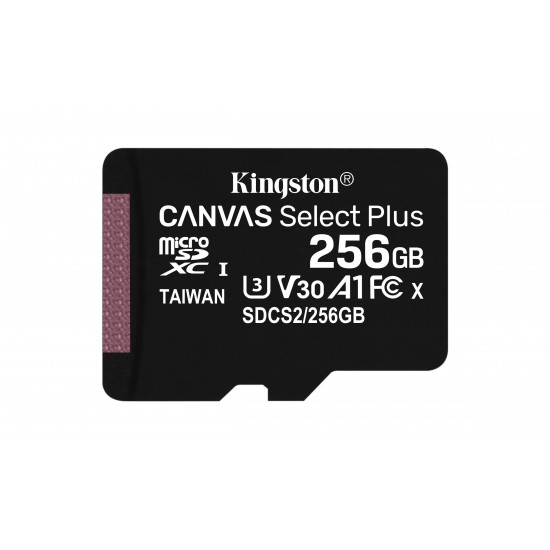 Kingston Technology Canvas Select Plus 256 GB MicroSDXC UHS-I Class 10 Hafıza Kartı