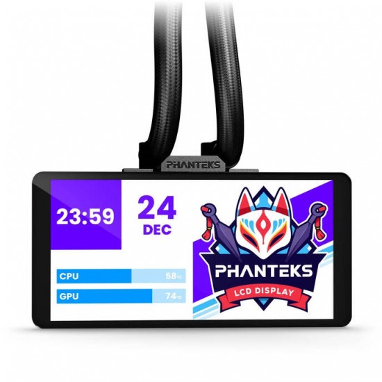 Phanteks Glacier One 360M25 6" LCD Display - 360mm - Black Water Cooling