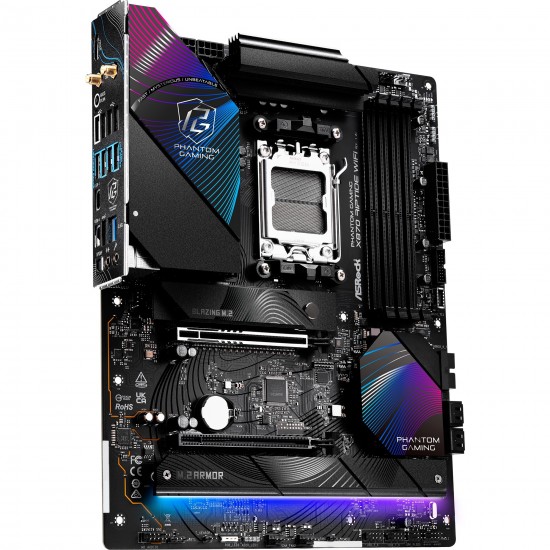 ASRock Phantom Gaming X870 RIPTIDE WiFi Anakart - AM5 Soket - AMD X870 Chipset