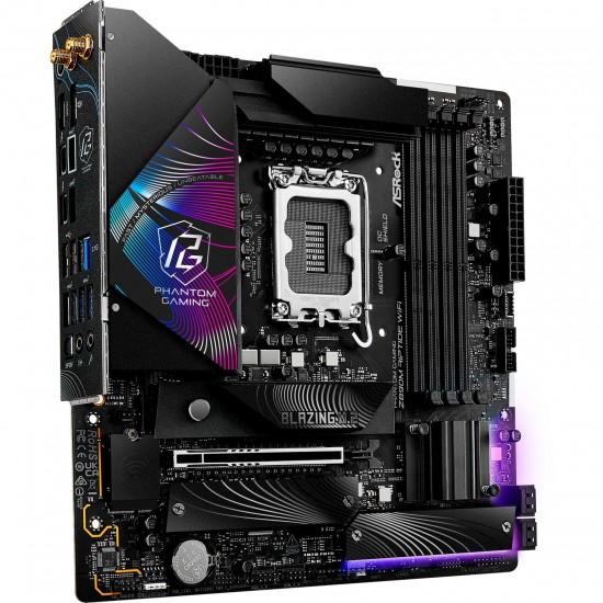ASRock Phantom Gaming Z890M RIPTIDE WIFI micro ATX Anakart - LGA1851 Soket - Z890 Chipset
