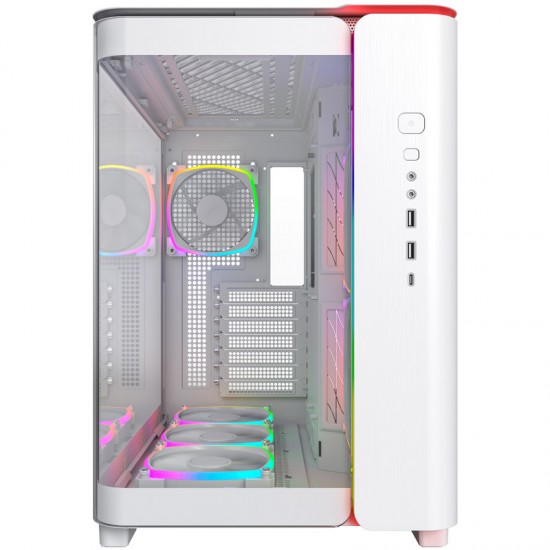 Montech KING 95 PRO - Tempered Glass veya Mesh Kullanım, ARGB (6 Fanlı) Beyaz Renk