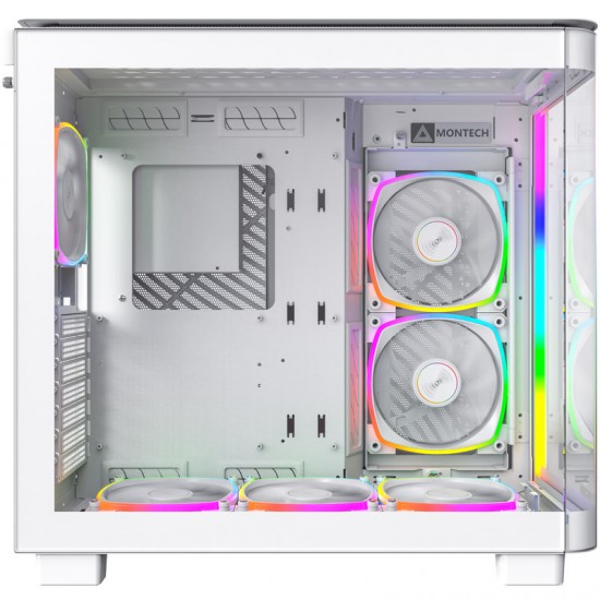 Montech KING 95 PRO - Tempered Glass veya Mesh Kullanım, ARGB (6 Fanlı) Beyaz Renk