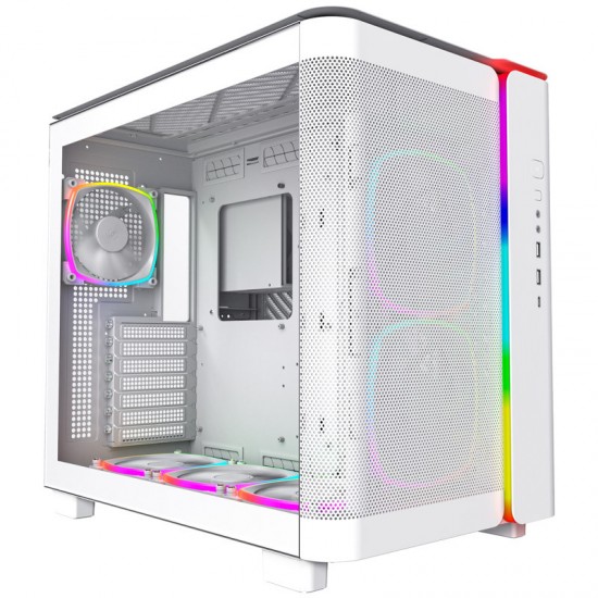 Montech KING 95 PRO - Tempered Glass veya Mesh Kullanım, ARGB (6 Fanlı) Beyaz Renk