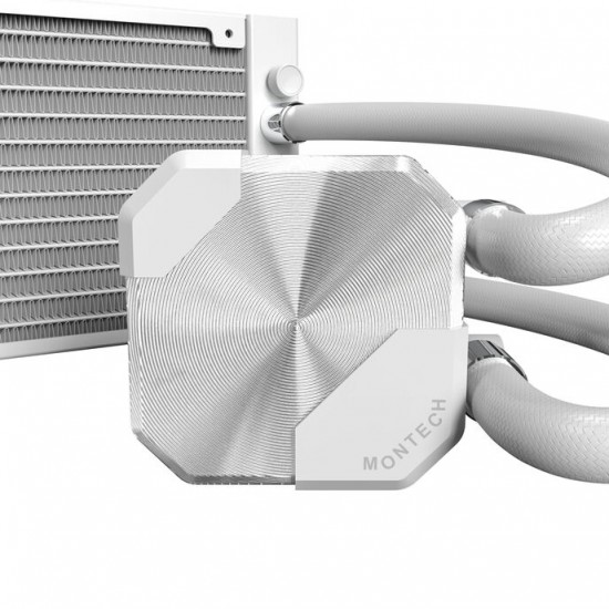 Montech HyperFlow Silent AiO - Sıvı İşlemci Soğutucusu - 360mm, Beyaz Renk (Sessiz Seri) Montech HyperFlow Silent AiO - Sıvı İşlemci Soğutucusu - 360mm, Beyaz Renk (Sessiz Seri)