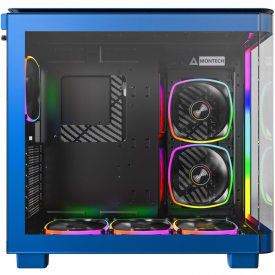 Montech KING 95 PRO - Tempered Glass veya Mesh Kullanım, ARGB (6 Fanlı) Mavi Renk