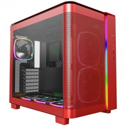 Montech KING 95 PRO - Tempered Glass veya Mesh Kullanım, ARGB (6 Fanlı) Kırmızı Renk