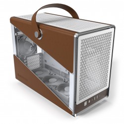 Montech HERITAGE PRO PC Kasası, Midi Tower, ATX, Tempered Glass (Cam Panel) - Beyaz/Kahverengi (4 Fan Dahil)