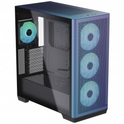 APNX C1 Mid-Tower ATX Case, Tempered Glass - ChromaFlair