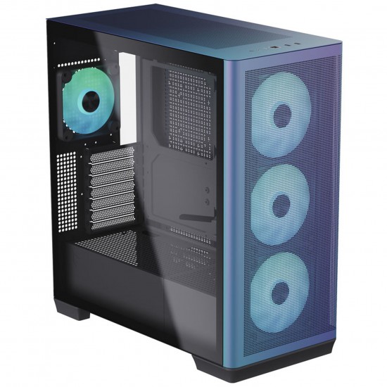 APNX C1 Mid-Tower ATX Case, Tempered Glass - ChromaFlair APNX C1 Mid-Tower ATX Case, Tempered Glass - ChromaFlair