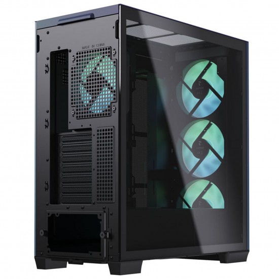 APNX C1 Mid-Tower ATX Case, Tempered Glass - ChromaFlair APNX C1 Mid-Tower ATX Case, Tempered Glass - ChromaFlair