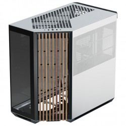 APNX V1 Bilgisayar Kasası - Midi-Tower, ATX, Tempered Glass – Renk: Beyaz + Siyah + Ağaç (wood)