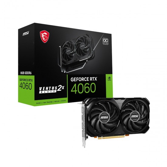 MSI GeForce RTX 4060 VENTUS 2X BLACK 8G OC - Ekran Kartı