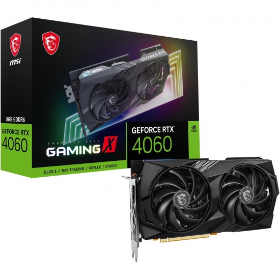 MSI GeForce RTX 4060 Gaming X 8G 128Bit GDDR6 DLSS 3 Ekran Kartı (V516-003R)