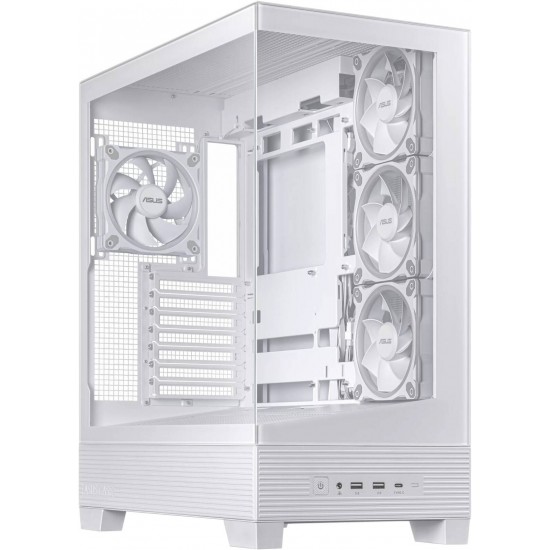 ASUS A31 Plus TG ARGB PC Case - ATX - Tempered Glass - White