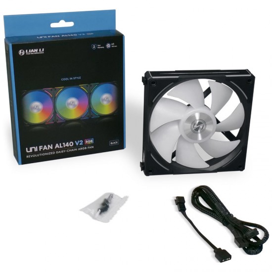 Lian Li UNI FAN AL V2 140mm ARGB Case Fan (Black)