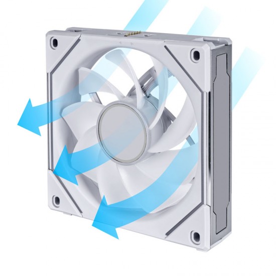 Lian Li UNI FAN SL Infinity (SL-INF) Wireless 120mm ARGB PWM - Reverse Blade - Beyaz