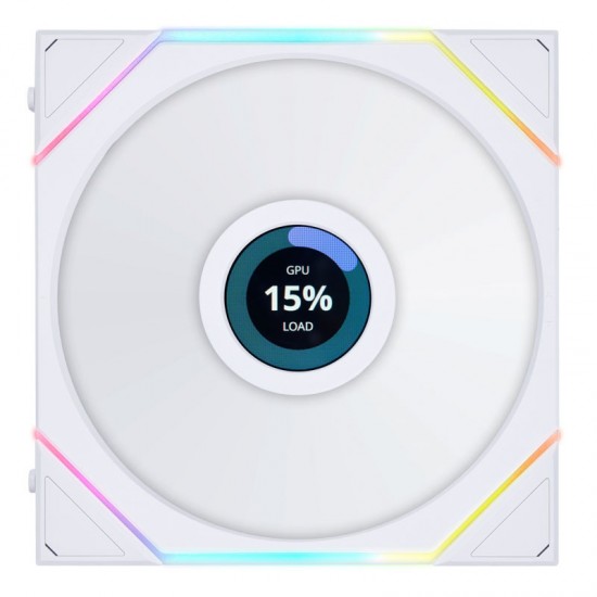 Lian Li UNI FAN TL LCD 140mm RGB - Beyaz - Model: 14TLLCD1W