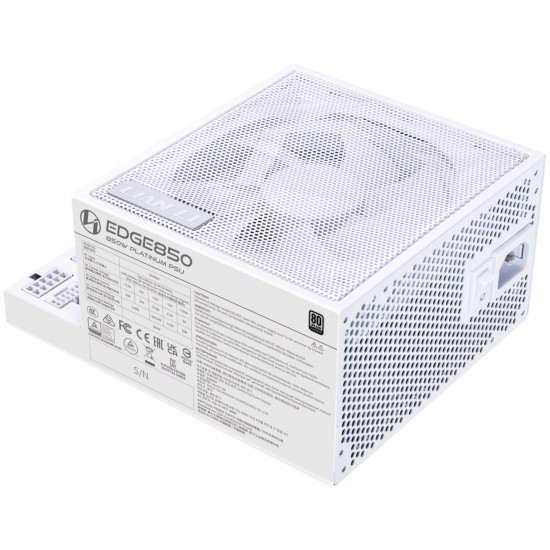 Lian Li EDGE EG0850 80 PLUS Platinum Power Supply, PCIe 5.1, ATX 3.1 - 850 Watt, White Lian Li EDGE EG0850 80 PLUS Platinum Power Supply, PCIe 5.1, ATX 3.1 - 850 Watt, White