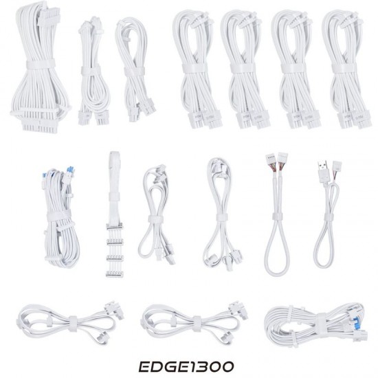 Lian Li EDGE EG1300 80 PLUS Platinum Power Supply, PCIe 5.1, ATX 3.1 - 1300 Watts, White