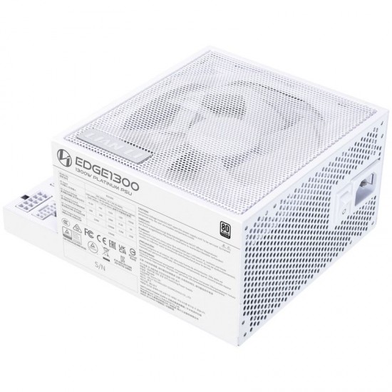 Lian Li EDGE EG1300 80 PLUS Platinum Power Supply, PCIe 5.1, ATX 3.1 - 1300 Watts, White