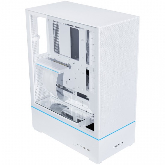 Lian Li SUP-01 ATX Midi Tower Kasa - Beyaz Renk - (RGB PCIe 4.0 riser kablosu dahil) - Model: SUP01W