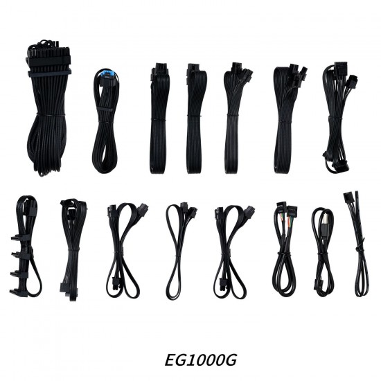 Lian Li EDGE GOLD 1000 80 PLUS Gold power supply, PCIe 5.1, ATX 3.1 - 1,000 watts, Black, (USB hub Dahildir)