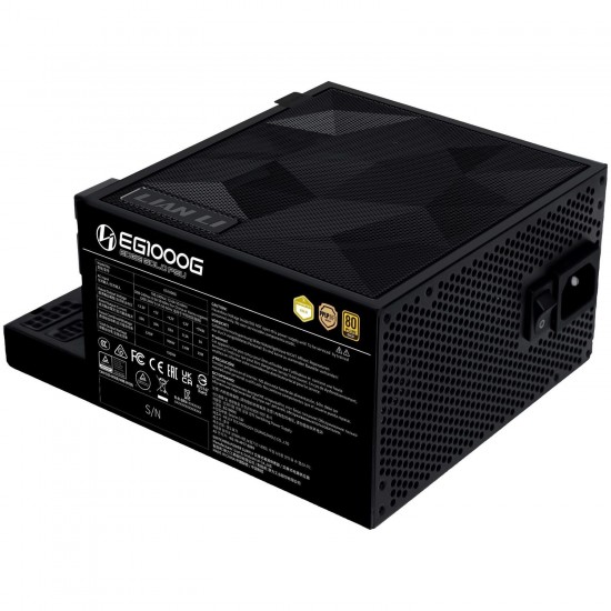 Lian Li EDGE GOLD 1000 80 PLUS Gold power supply, PCIe 5.1, ATX 3.1 - 1,000 watts, Black, (USB hub Dahildir)