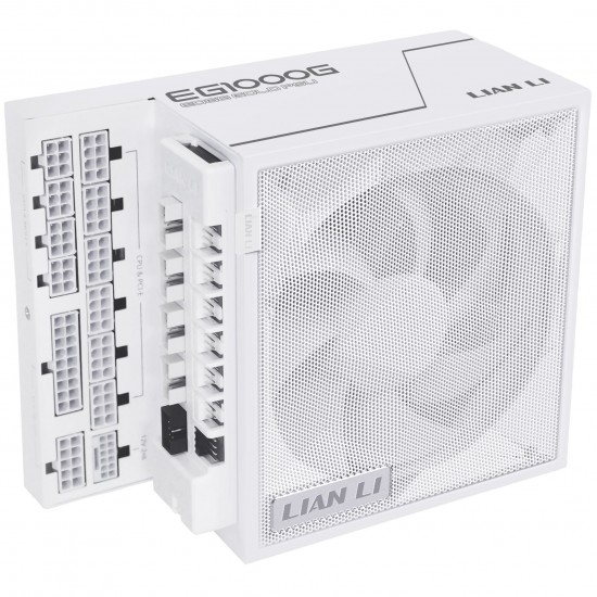 Lian Li EDGE GOLD 1000 80 PLUS Gold power supply, PCIe 5.1, ATX 3.1 - 1,000 watts, White, (USB hub Dahildir)