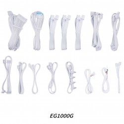 Lian Li EDGE GOLD 1000 80 PLUS Gold power supply, PCIe 5.1, ATX 3.1 - 1,000 watts, White, (USB hub Dahildir)