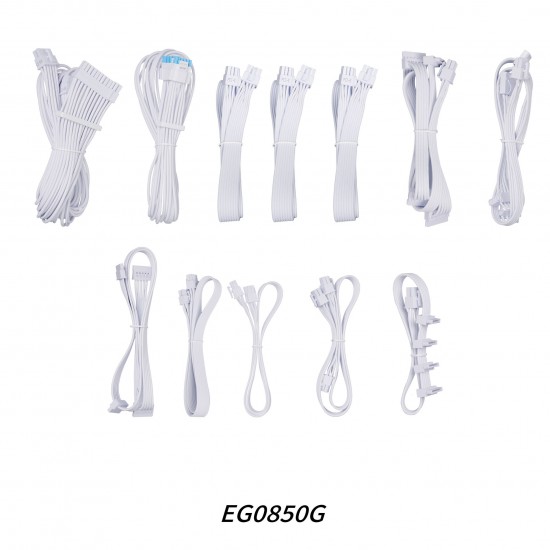 Lian Li EDGE GOLD 850 80 PLUS Gold Power Supply, PCIe 5.1, ATX 3.1 - 850 Watts, White