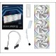 Lian Li UNI FAN SL Wireless ARGB PWM Fan - 3lü Set Kontrolcü Dahil -120mm - Beyaz Renk Lian Li UNI FAN SL Wireless ARGB PWM Fan - 3lü Set Kontrolcü Dahil -120mm - Beyaz Renk