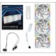 Lian Li UNI FAN SL Wireless ARGB PWM Fan - 3lü Set Kontrolcü Dahil -120mm - Beyaz Renk - Reverse Blade Lian Li UNI FAN SL Wireless ARGB PWM Fan - 3lü Set Kontrolcü Dahil -120mm - Beyaz Renk - Reverse Blade