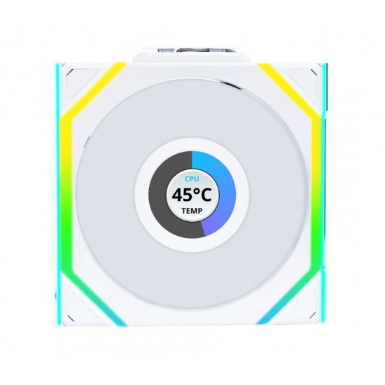 Lian Li UNI FAN SL Wireless LCD Fan - ARGB, PWM - 120mm - Beyaz Renk Lian Li UNI FAN SL Wireless LCD Fan - ARGB, PWM - 120mm - Beyaz Renk