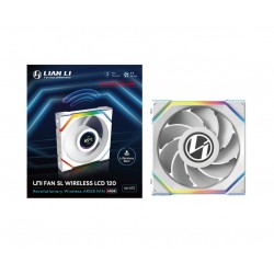 Lian Li UNI FAN SL Wireless LCD Fan - ARGB, PWM - 120mm - Beyaz Renk - Reverse Blade