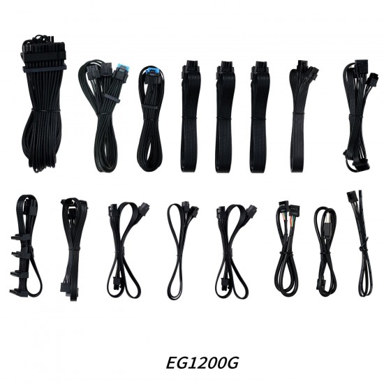 Lian Li EDGE GOLD 1200 80 PLUS Gold power supply, PCIe 5.1, ATX 3.1 - 1,200 watts, Black, (USB Hub Dahildir)