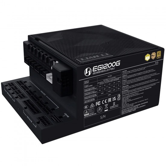 Lian Li EDGE GOLD 1200 80 PLUS Gold power supply, PCIe 5.1, ATX 3.1 - 1,200 watts, Black, (USB Hub Dahildir)