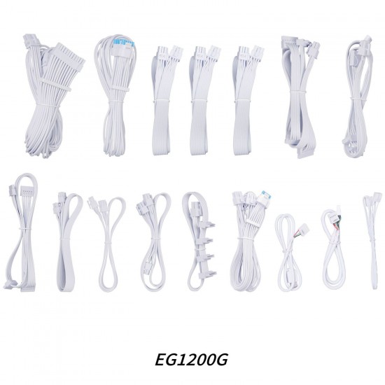 Lian Li EDGE GOLD 1200 80 PLUS Gold power supply, PCIe 5.1, ATX 3.1 - 1,200 watts, White, (USB Hub Dahildir)