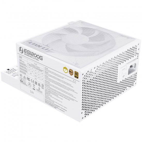 Lian Li EDGE GOLD 1200 80 PLUS Gold power supply, PCIe 5.1, ATX 3.1 - 1,200 watts, White, (USB Hub Dahildir)