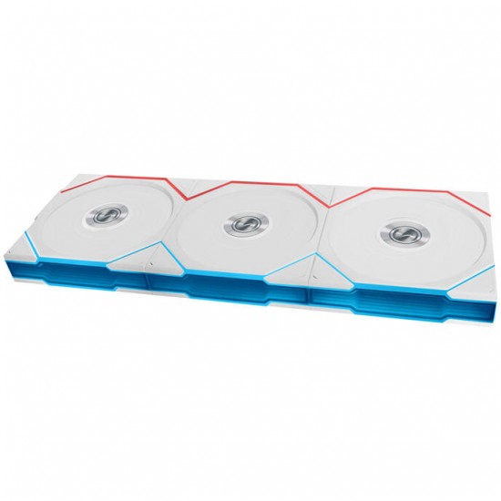 Lian Li UNI FAN TL Wireless 120mm RGB - White - Model: 12TL1W3W - Reverse Blade - Incl. Controller 3-Pack