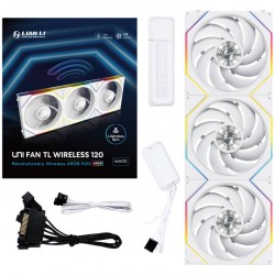 Lian Li UNI FAN TL Wireless 120mm RGB - White - Model: 12TL1W3W - Incl. Controller 3-Pack Lian Li UNI FAN TL Wireless 120mm RGB - White - Model: 12TL1W3W - Incl. Controller 3-Pack