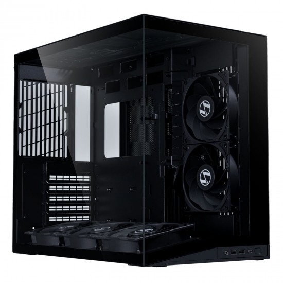 Lian Li O11 Dynamic Mini V2 Flow - Bilgisayar Kasası - ATX Form - Tempered Glass - 120mm x 5 adet reverse fan - Siyah Renk Lian Li O11 Dynamic Mini V2 Flow - Bilgisayar Kasası - ATX Form - Tempered Glass - 120mm x 5 adet reverse fan - Siyah Renk