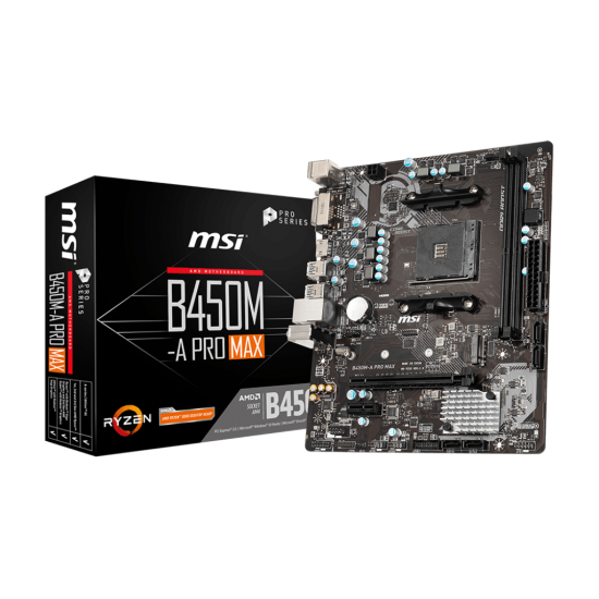 MSI B450M-A PRO Max B450 Chipset - Ddr4 4133MHz (oc) Am4 Soket Micro Atx Anakart